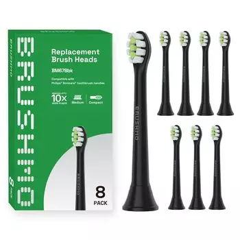 Совместимая с Brasmo щетка Philips Sonicare электрическая зубная щетка сменная щетка совместимая с Diamond Clean Black Premium насадка Mini 8 шт.