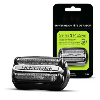 Совместимая с Braun S3 сменная бритва сменное лезвие 32B Series 3 Net Blade Внутреннее лезвие Интегрированная кассета сменная часть совместимая чёрный