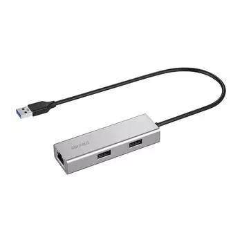 Совместимая с Buffalo Giga док-станция USB Type-A, сетевой адаптер, проводной сетевой USB-концентратор USB3.2(Ген1) Японский производитель Silver LUD-U3-AU101SVN