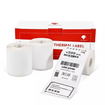 Совместимая с Phomemo M110 подлинная этикетка, наклейка, бирка для кабеля, этикетка для кабеля, термобумага, ценник, прямоугольный тип 230, 3 тома для термоэтикеток