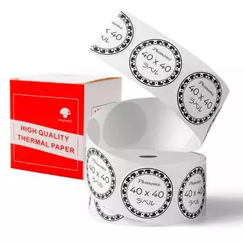Совместимая с Phomemo M110 подлинная этикетка-наклейка круглого типа 180 термобумага рулонная адресная этикетка для термопринтера этикеток коммерческая ручная этикетировочная печать
