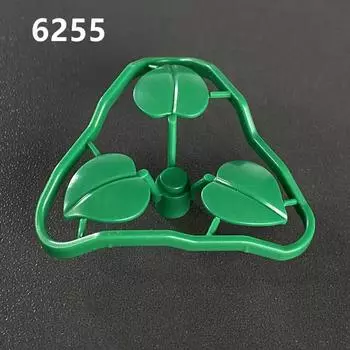 Совместимо с 6255 строительными блоками 1X1X2/3 Три листа, листья персика, широколиственные растения Цветочные и растительные аксессуары 1 piece