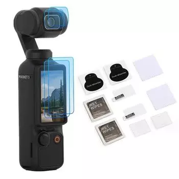 Совместимо с DJI Osmo Pocket 2 комплекта защитной пленки 9H high easy to 3, твердость, ударопрочность, отсутствие пузырей, пропускаемость, применимость,