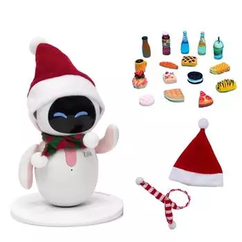 Совместимо с Eilik Robot 1PC Одежда и 20PCS Мини Игрушки Санта Шапка (Включает только одежду и игрушки, но не включает робота.)
