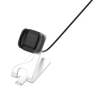 Совместимо с Fitbit-Versa2/Fitbit-Versa2 SE Кронштейн для зарядного кабеля Подставка для зарядного устройства для смарт-часов Держатель для зарядки серебряный