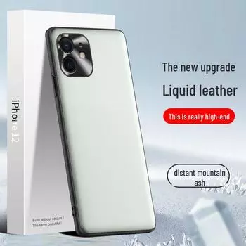 Совместимо с iPhone 12: Чехол из жидкой кожи, защитный чехол от падений и обрастания. Apple 12