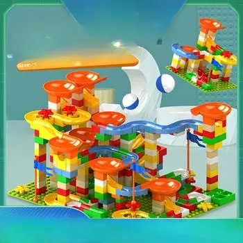 Совместимо с конструкторами Ball Assembly Particles Slide Building Blocks Детские развивающие игрушки для мальчиков и девочек