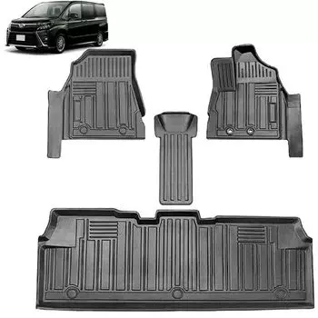 Совместимо с ковриками Toyota Voxy Noah 80 серии 3D автомобильные коврики Автомобильные коврики 3D автомобильные коврики Материал TPE Устойчив к пятнам Устойчив к истиранию
