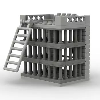 Совместимо с Лего Тюрьма Камера Заключенного Сцена Сборка Сделай сам Мелкие Детали Военная База Дисплей Игрушки