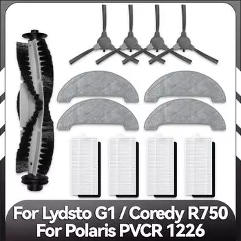 Совместимо с Lydsto G1 / Polaris PVCR 1226 / Coredy R750 Робот-пылесос Основная боковая щетка HEPA-фильтр Швабра Запасные части Аксессуары