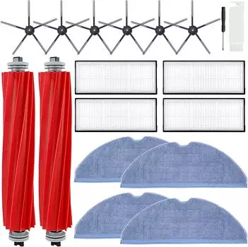 Совместимо с Roborock S7 S7+ S7 MaxV, S7 MaxV Plus T7S T7 plus T7S plus Комплект запасных частей для робота-пылесоса из 18 предметов