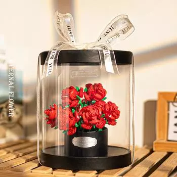 Совместимо с серией Lego Immortal Bouquet Gift Box, собранными строительными блоками для подарков на День святого Валентина и день рождения для девочек