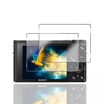 Совместимо с SONY RX100VII RX100VI RX100V RX100IV RX100III RX100II RX1 RII Защитная пленка Стеклянная пленка 2 листа твердости Изготовлено Asahi Glass в