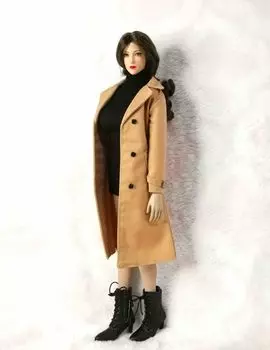 Совместимо с телом TBLeague для масштабной фигурки DMTOYS, модной офисной леди OL, длинное пальто цвета хаки и другая одежда, не [TOYBARJAPAN]