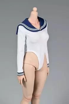 Совместимо с телом TBLeague для масштабной фигурки Специальное предложение Сексуальный костюм для старшеклассницы, спортивный купальник и голова, но не ноги, длинные рукава Нет