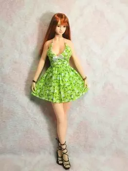 Совместимо с телом TBLeague для масштабной фигурки DMTOYS Beautiful Girl Fashion Sexy Floral Mini One Piece Skirt тело и обувь не [TOYBARJAPAN]