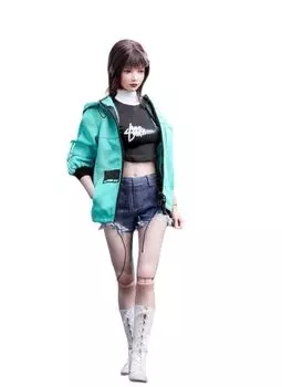 Совместимо с телом TBLeague для масштабной фигурки ACPLAY Модные красивые женские джинсовые шорты и туфли длинные сапоги тело и туфли не легкие