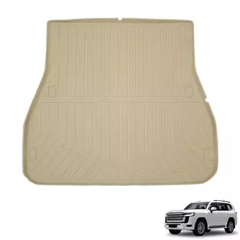 Совместимо с Toyota Land Cruiser 300 Land Cruiser 300 Trunk 5 бежевый багаж 3D автомобильные детали TPE Custom [SunYard] Коврик, сиденья, коврик, бежевый