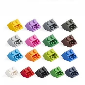 Совместимо со строительным блоком 3660, аксессуары для мелких частиц, собранные детали строительного блока 2X2, кирпич с обратным уклоном, обратный уклон 1 piece