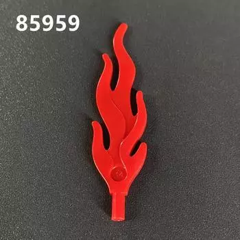 Совместимо со строительным блоком Building Block 85959 Small Particle Puzzle Building Block Запасные части Аксессуары, Большое пламя Декоративные опоры 1 piece