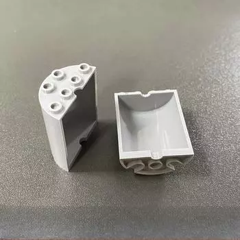 Совместимо со строительными блоками, Строительные блоки из мелких частиц, 6259 деталей, 2X4X4 Полуцилиндрические стеновые панели, Фитинги, Детали, Детали, 20430 1