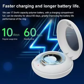 Совместимое с Bluetooth смарт-кольцо с монитором сердечного ритма, водонепроницаемое, несколько спортивных режимов, фитнес, сон, пульсометр, трекер кислорода в крови, смарт-кольцо для мужчин US 8 золотой/серебряный