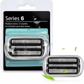 Совместимое с Braun запасное лезвие для бритвы серии 7, серебристая головка бритвы, сетчатое лезвие, интегрированная кассета для бритвы, запасное лезвие для бритвы, сменная головка бритвы