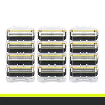 Совместимое сменное лезвие для бритвы Wonwoo Gillette Fusion Fusion Power ProGlide ProShield с 5 лезвиями, 3 упаковки (12 шт.), 1 шт., корейское лезвие для бритвы