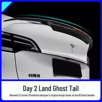 Совместимое заднее крыло-спойлер для Tesla Model Y/3 — простая внешняя модификация без сверления B2 Land Ghost tail