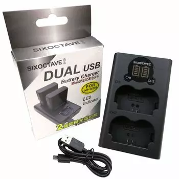 Совместимое зарядное устройство SIXOCTAVE с двумя USB-портами для быстрой зарядки пленочных камер Fuji, зарядное устройство для одновременной зарядки до 2 устройств, совместимое с оригинальными и совместимыми