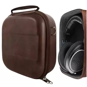 Совместимость чехла для наушников Geekria Case Shield Hard Case Travel Hard Shell Case Совместимость с Sennheiser HD HD HD 400 HD 490 PRO HD HD HD HD HD HD коричневый