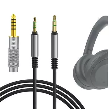 Совместимость кабеля Geekria Аудиокабель Sony Наушники Подходит для WH-ULT900N WH-1000XM5 WH-1000XM4 WH-XB920N WH-XB910N Кабель, 1,2 м 3,5 мм