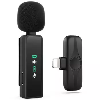 Совместимость OLED Pin со смартфоном, всенаправленный звук, мгновенный шум, 30M, 100 мАч, 10 часов непрерывной записи, совместимость с сумкой для хранения видеоблога в режиме реального времени