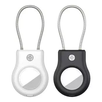 Совместимость с Apple AirTag Secure Holder с проводным кабелем Air Tag Lock Case Keychain Key Ring Key Chain Bagbage Tag