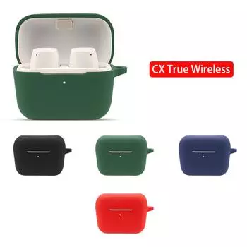 Совместимость с беспроводными наушниками Sennheiser-CX True Wireless, защитный чехол, который можно мыть, легкий чехол, водонепроницаемый силиконовый чехол чёрный