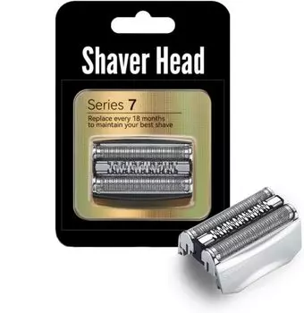 Совместимость с Braun Series 7 70S 7760cc Сменное лезвие Сетчатое лезвие Интегрированное внутреннее лезвие Сменное лезвие для бритвы Совместимость с продуктом серебряный