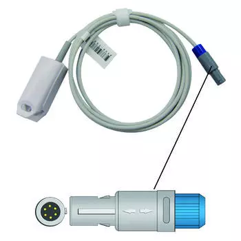 Совместимость с COMEN Star 8000 Digital, 6-контактный монитор пациента, многоразовый датчик SPO2, датчик пальца SPO2, мониторинг данных насыщения крови кислородом Adult AWT Finger Clip