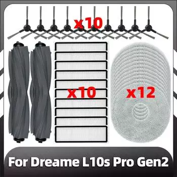 Совместимость с Dreame L10s Pro Gen2 сменная основная боковая щетка HEPA фильтр насадки для швабры запасные части аксессуары