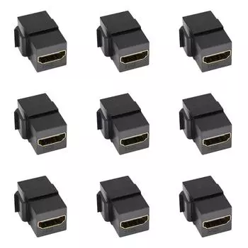 Совместимость с гнездом-мама Keystone HDMI-совместимая для настенной панели розетки (черный)