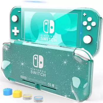 Совместимость с колпачками клавиш Nintendo Switch Lite и защитной стеклянной пленкой TPU для Switch Lite с защитой от царапин и пыли синий
