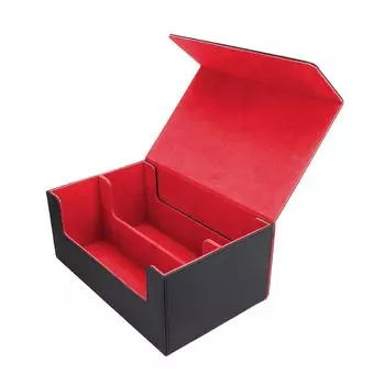 Совместимость с магнитными картами большой емкости PU 650 карт x загрузчик, чехол, емкость, магнит, кожа, (черный Красный)