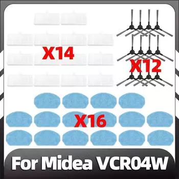 Совместимость с Midea VCR04W Робот-пылесос Запасные части Боковая щетка Швабра Фильтр HEPA Запасные части Аксессуары