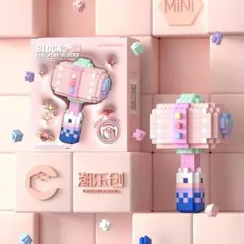 Совместимость с микрочастицами Редька Нож Строительные блоки Модель оружия Мальчики и девочки Творческие развивающие игрушки 7158-Sword