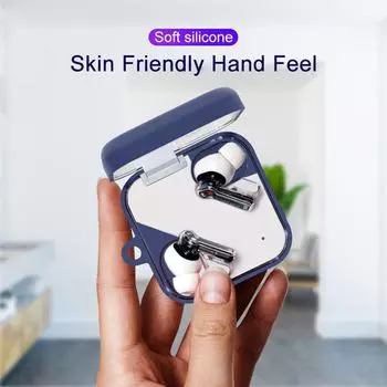 Совместимость с Nothing Ушной моющийся защитный чехол Легкий чехол Ударопрочный водонепроницаемый чехол Силиконовый чехол чёрный