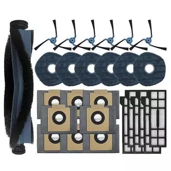 Совместимость с пылесосом Eufy X10/X10 Pro Omni Основная боковая щетка Ткань для швабры Фильтр Пылесборник Аксессуары Запасные части