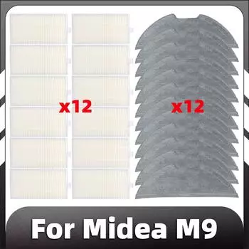 Совместимость с пылесосом Midea M9 Robot Vacuum HEPA Filter Mop Pads Запасные части Аксессуары светло-зеленый