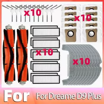 Совместимость с роботом-пылесосом Dreame D9 Plus Основная боковая щетка Фильтр HEPA Насадки для швабры Пылесборники Запасные части Аксессуары