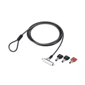 Совместимость с тросом безопасности ELECOM x 7 x 6 x цилиндровый замок с регулировочным инструментом, многослотовый (3 мм, 2,5 мм, 3,2 4,5 мм) ЕСЛ-704 чёрный