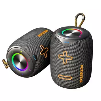 Совместимость с возможностью трансляции с 2 устройств, большой продолжительный непрерывный светодиод RGB, вызывающий TWS, SD, TF, вход AUX, совместимые части (2