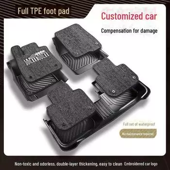 Совместимые автомобильные коврики TPE для Geely Emgrand, Boyue, Binrui, Binyue, Vision, X3, X6, S1, ICON Single-layer TPE co-pilot single piece